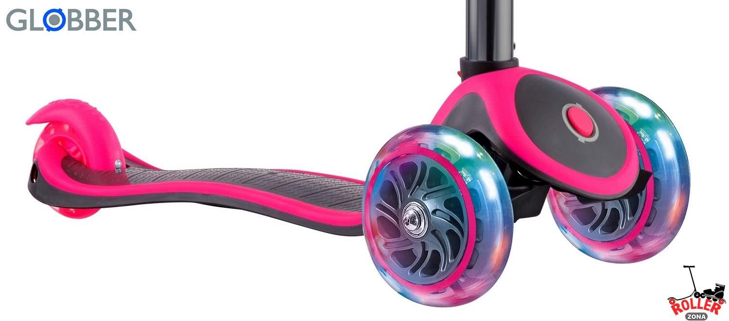 Самокат GLOBBER PRIMO PLUS TITANIUM со светящимися колесами Самокат GLOBBER PRIMO PLUS TITANIUM со светящимися колесами