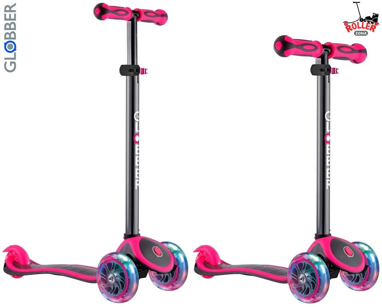 Самокат GLOBBER PRIMO PLUS TITANIUM со светящимися колесами Самокат GLOBBER PRIMO PLUS TITANIUM со светящимися колесами