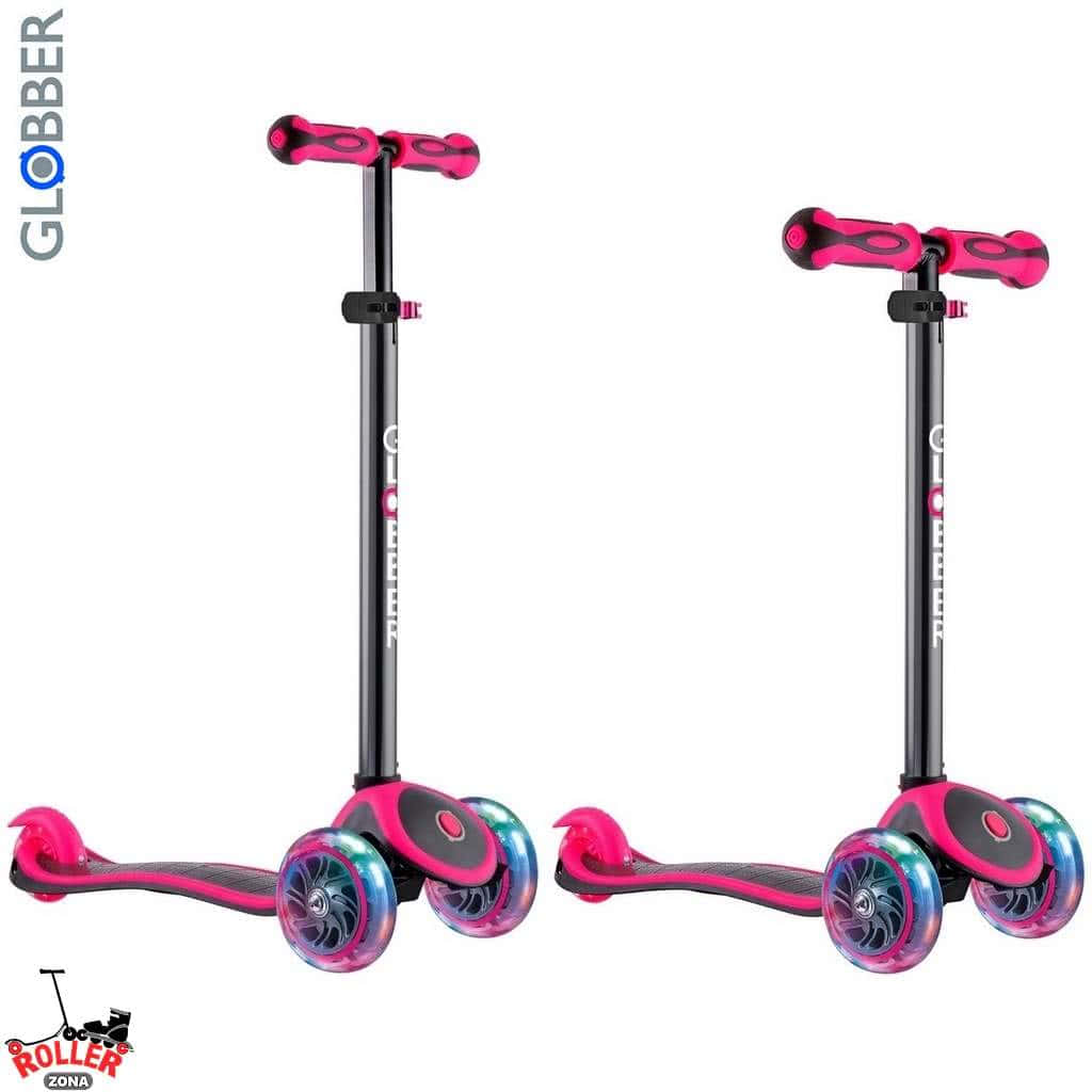 Детский Самокат GLOBBER PRIMO PLUS TITANIUM со светящимися колесами Детский Самокат GLOBBER PRIMO PLUS TITANIUM со светящимися колесами