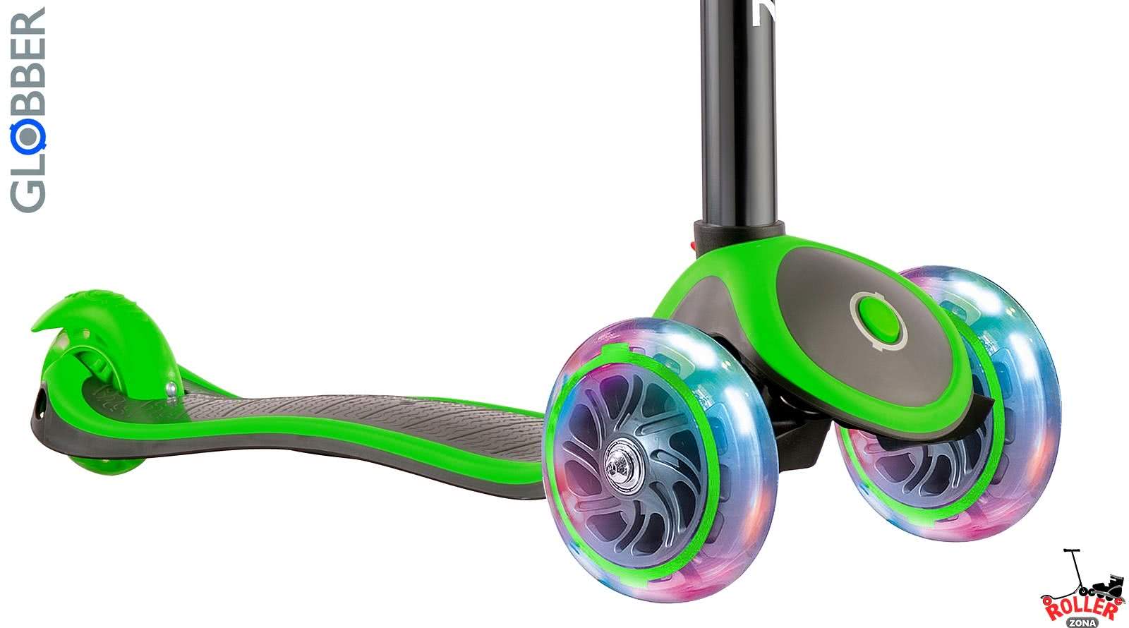 Самокат GLOBBER PRIMO PLUS TITANIUM со светящимися колесами Самокат GLOBBER PRIMO PLUS TITANIUM со светящимися колесами
