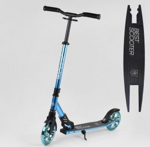 Самокат Best Scooter PU 180 Бирюзовый - Фото № 1