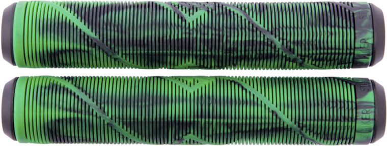 Грипсы Striker Thick Logo Pro Scooter Grips Black/Green - Фото № 1