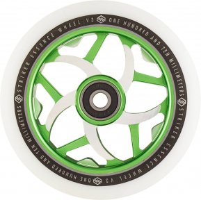 Колесо для трюкового самокату Striker Essence V3 White Pro Scooter Wheel 110 мм Green - Фото № 1