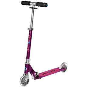 Самокат Micro Sprite Purple Stripe LED (SA 0219) фиолетовый - Фото № 1