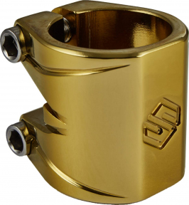 Зажим Striker Essence Double V2 Pro Scooter Clamp 31,8/34,9 Gold Chrome - Фото № 1