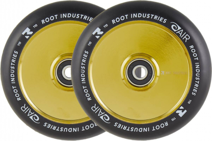 Колесо для трюкового самоката Root Air Black Pro Scooter Wheels 2-pack 110mm Gold Rush - Фото № 1