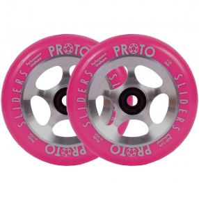 Колесо для трюкового самоката Proto Slider Starbright 110mm 2-pack Pink On Raw - Фото № 1