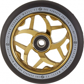 Колесо для трюкового самокату Striker Essence V3 Black Pro Scooter Wheel 110 мм Gold Chrome - Фото № 1