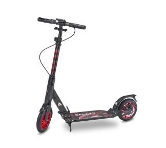 Двухколесный самокат Bavarsport Galaxy с дисковым тормозом красный 200мм - Фото № 1