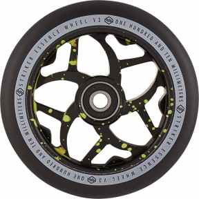 Колесо для трюкового самокату Striker Essence V3 Black Scooter Wheel 110 мм Green Splash - Фото № 1