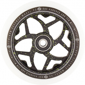 Колесо для трюкового самокату Striker Essence V3 White Pro Scooter Wheel 110 мм Green Splash - Фото № 1