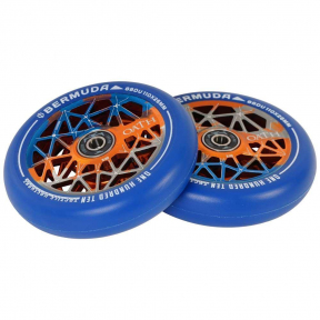 Колесо для трюкового самоката Oath Bermuda 110mm Orange/Blue/Titanium - Фото № 1