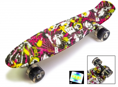 Penny Board "Deck" Светящиеся колеса - Фото № 1