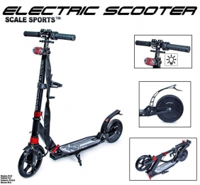 ЭЛЕКТРОСАМОКАТ SCALE SPORTS SS-02. BLACK. LED-ФОНАРИК!