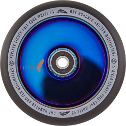 Колесо для трюкового самокату Striker Lighty Full Core V3 Black 110 X 24mm Blue Chrome