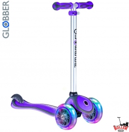 Самокат GLOBBER PRIMO PLUS з колесами що світяться Purple фіолетовий