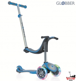 Самокат GLOBBER EVO 2С 4 in 1 блакитний з колесами що світяться Sky Blue