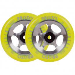 Колесо для трюкового самоката Proto Slider Starbright 110mm 2-pack Yellow On Raw