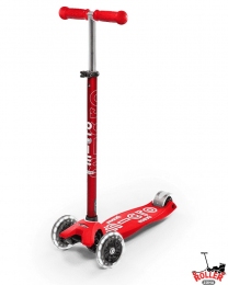 Самокат Maxi Micro Deluxe Red з колесами що світяться