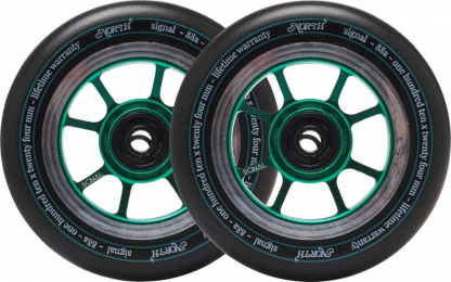 Колесо для трюкового самоката North Signal 110 x 24mm 2-Pack Emerald